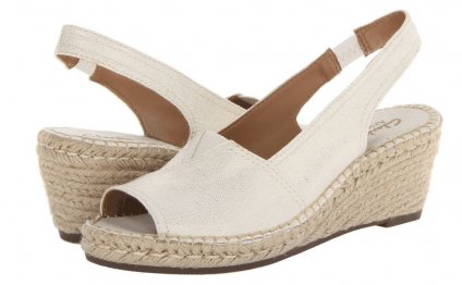 Blue Espadrille Wedges