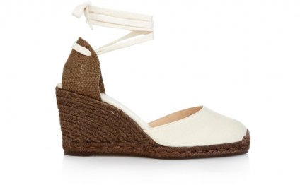 Espadrille Wedges in White