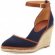 Navy Blue Espadrille Wedges Shoes