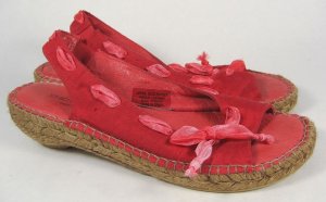 Red Espadrilles Wedges