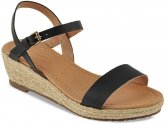 Black Espadrille Wedge Sandals