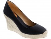 Black Espadrilles Wedge Closed Toe